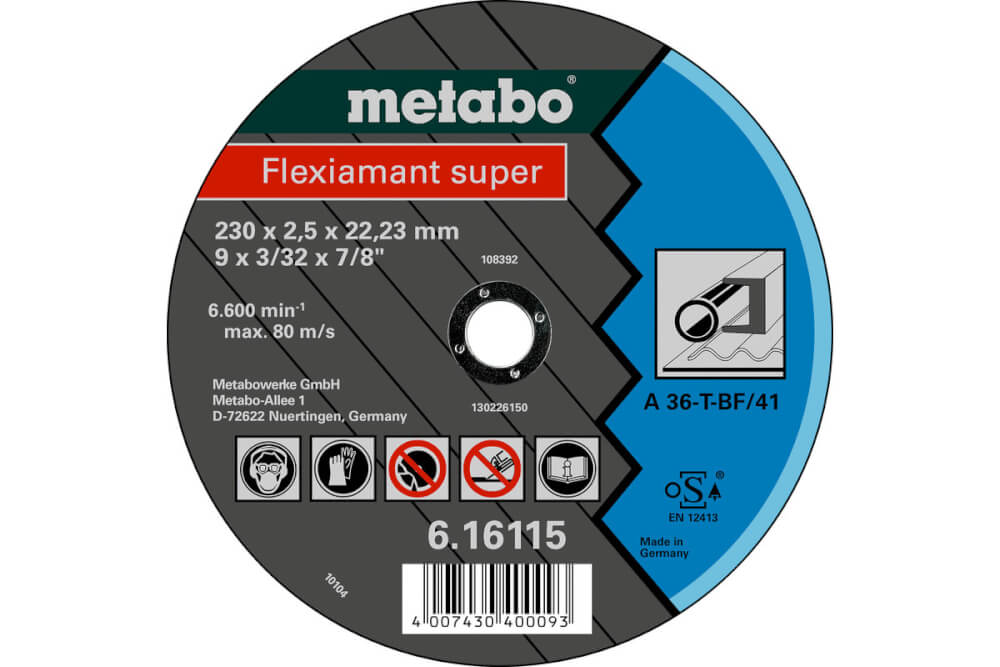 Круг отрезной по металлу METABO Flexiamant S 230х22х2.5 мм, вогнутый (616103000)