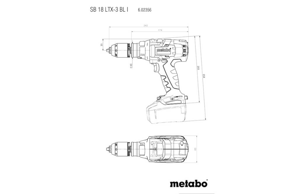 Шуруповерт ударный Metabo SB 18 LTX-3 BL I Metaloc (602356840) 18В, Без АКБ и ЗУ, Кейс