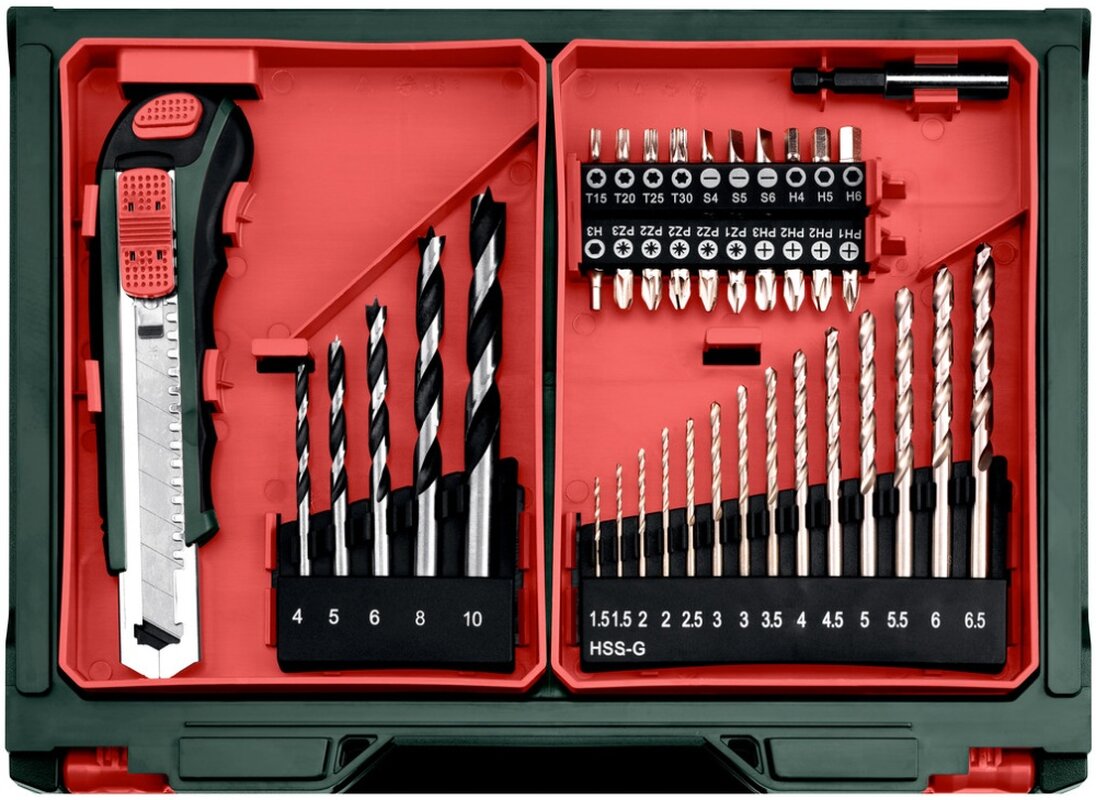 Дрель-шуруповерт Metabo POWERMAXX BS BASIC SET (600080710) [12В, 2x2,0 Ач,набор оснастки, кейс]