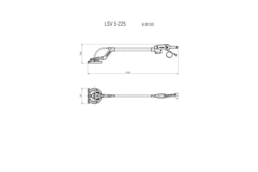 Шлифмашина для стен и потолка METABO LSV 5-225 (600103000) Сумка