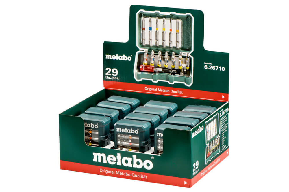 Набор бит METABO 29 предметов (12 наборов в дисплее) (6267100001)