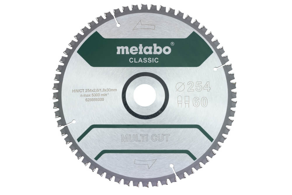 Диск пильный универсальный METABO MULTI CUT 254х30х60T (628666000)