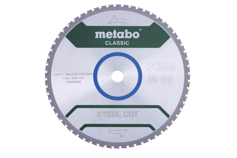 Диск пильный по металлу METABO SteelCutClassic 305x25х60T (628668000)