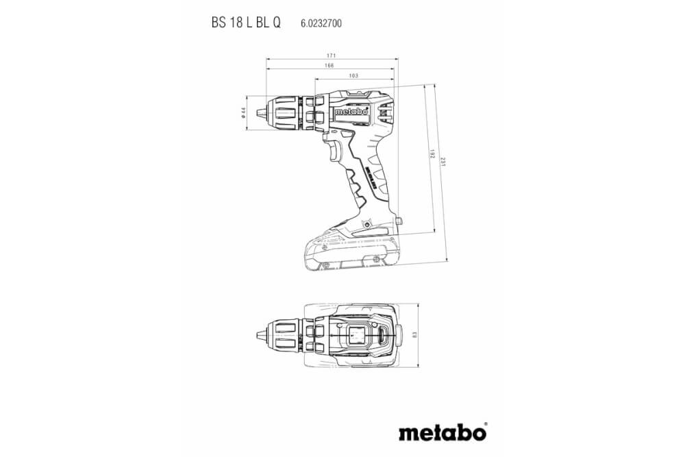 Шуруповерт Metabo BS 18 L BL Q (602327800) 18В, 2X4АЧ LiHD, Кейс