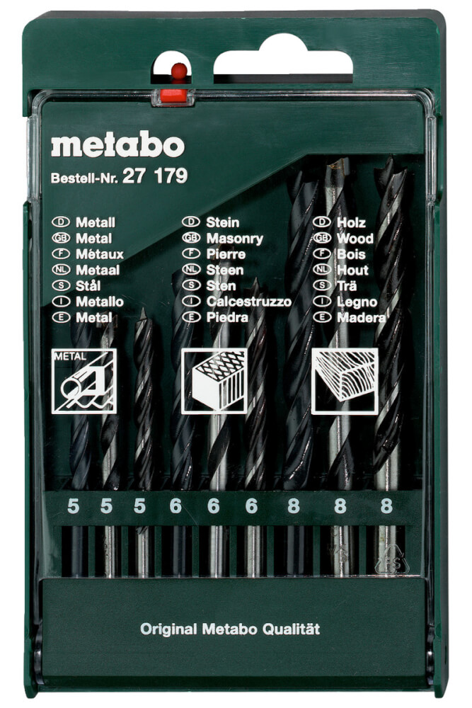 Набор сверл универсальный 5-8мм METABO 9шт. (627179000)