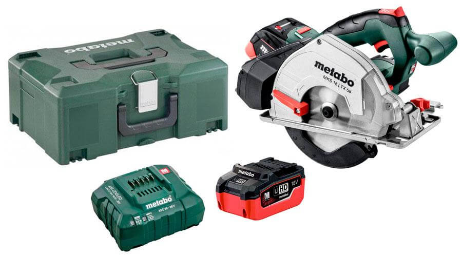 Пила по металлу дисковая акк. Metabo MKS 18 LTX 58 (600771700) 18В, 2X5.5АЧ LIHD, Кейс