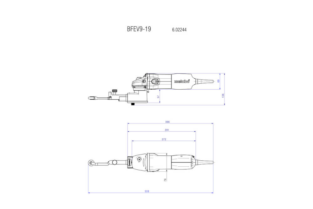 Напильник ленточный Metabo BFE 9-20 Set (602244500) Кейс, Оснастка