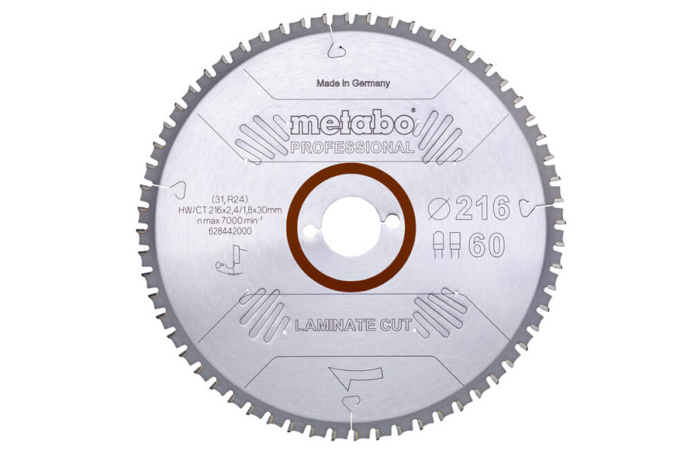 Диск пильный по ламинату METABO LAMINATE CUT 216х30х60T (628442000)