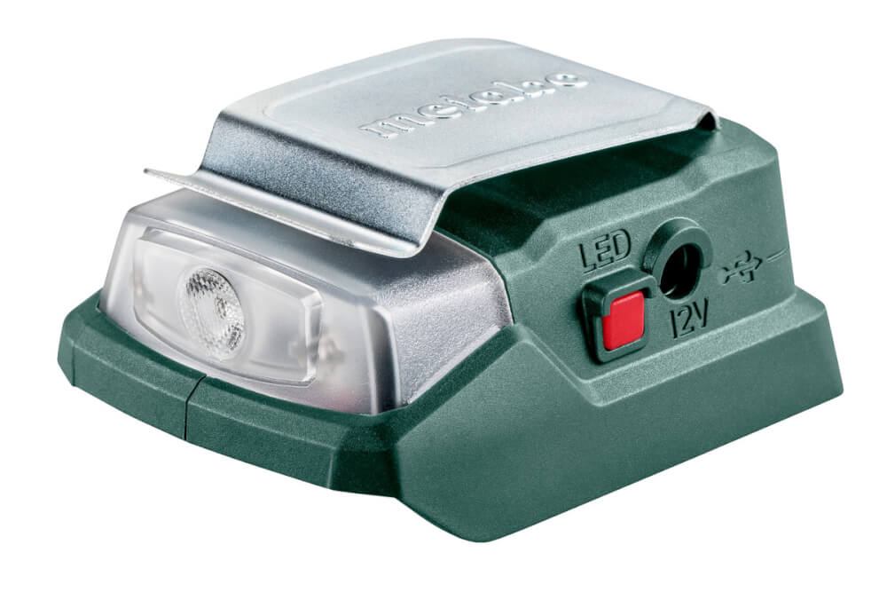 Фонарь-адаптер Metabo PowerMaxx 12 LED-USB (600298000) 12В, Без АКБ и ЗУ, Картон