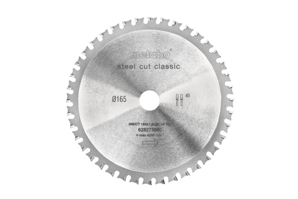 Диск пильный по металлу METABO SteelCutClassic 165х20х40Т (628273000)