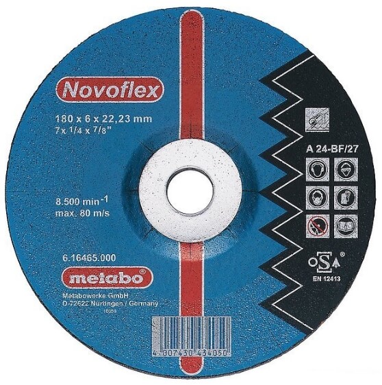 Круг шлифовальный по металлу METABO Novoflex SP 125х22х6.0 мм (617136000)
