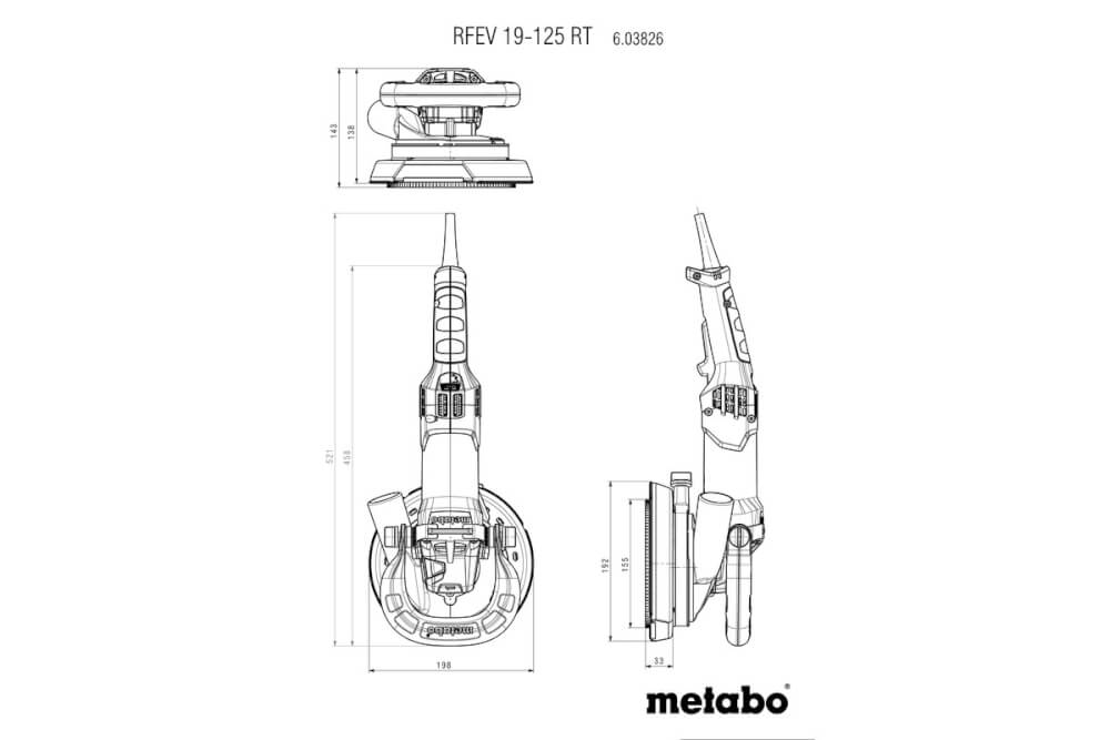 Фрезер ремонтный Metabo RFEV 19-125 RT (603826720) Кейс, Фреза с плоским зубом 