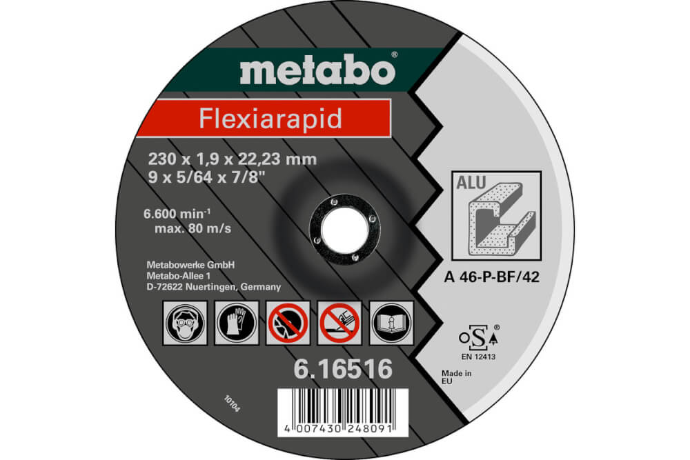 Круг отрезной по цветным металлам METABO Flexiarapid 125х22х1.0 мм (616513000)