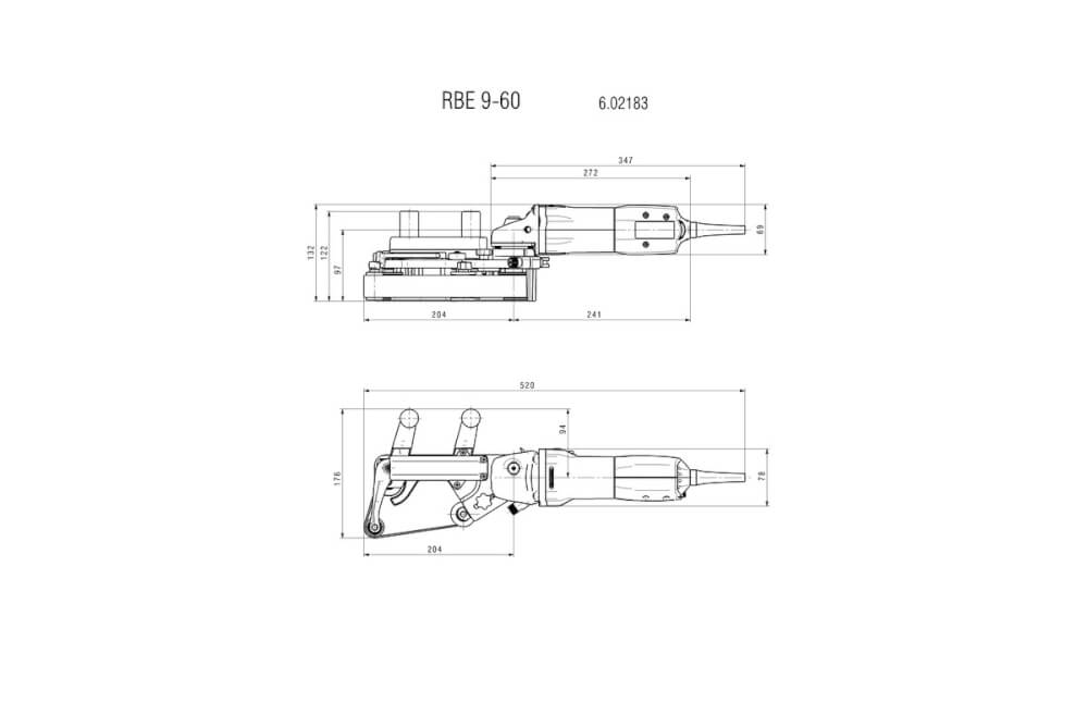 Шлифмашина ленточная для труб Metabo RBE 9-60 Set (602183510) Ящик из лист. стали