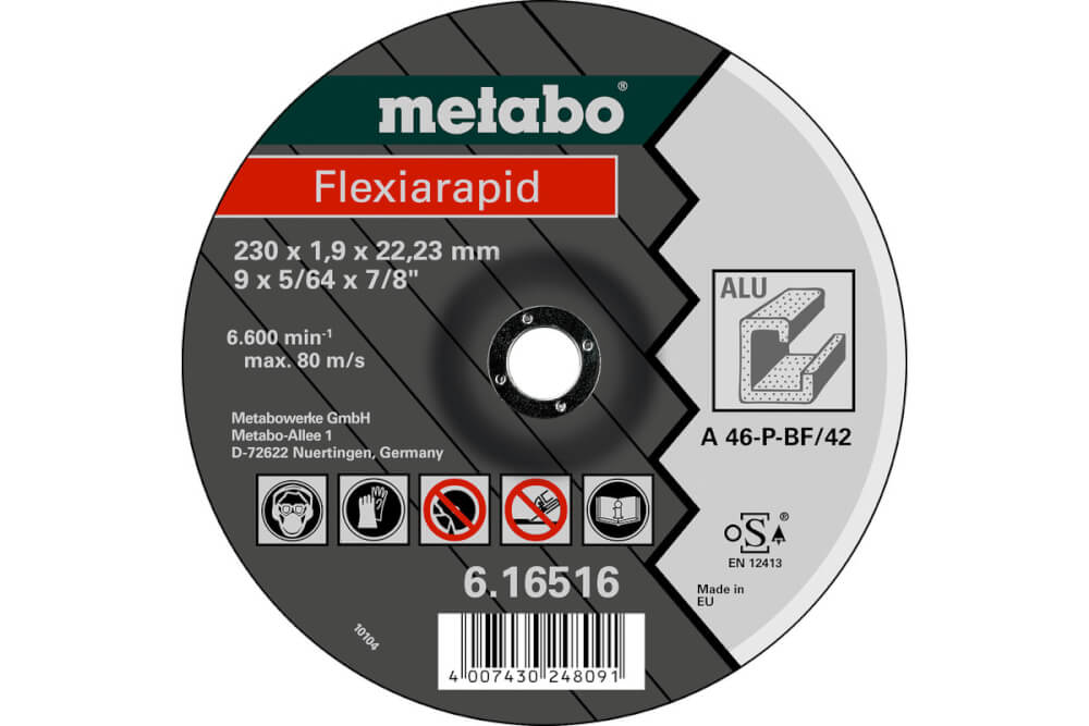 Круг отрезной по цветным металлам METABO Flexiarapid 230х22х1.9 мм (616516000)