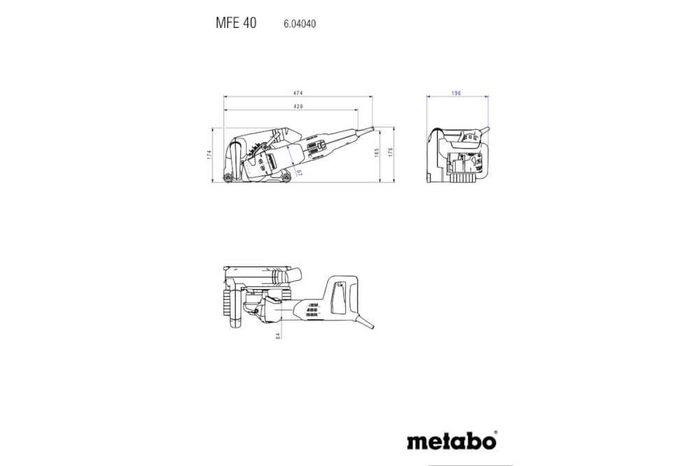 Штроборез Metabo MFE 40 (604040510) Кейс