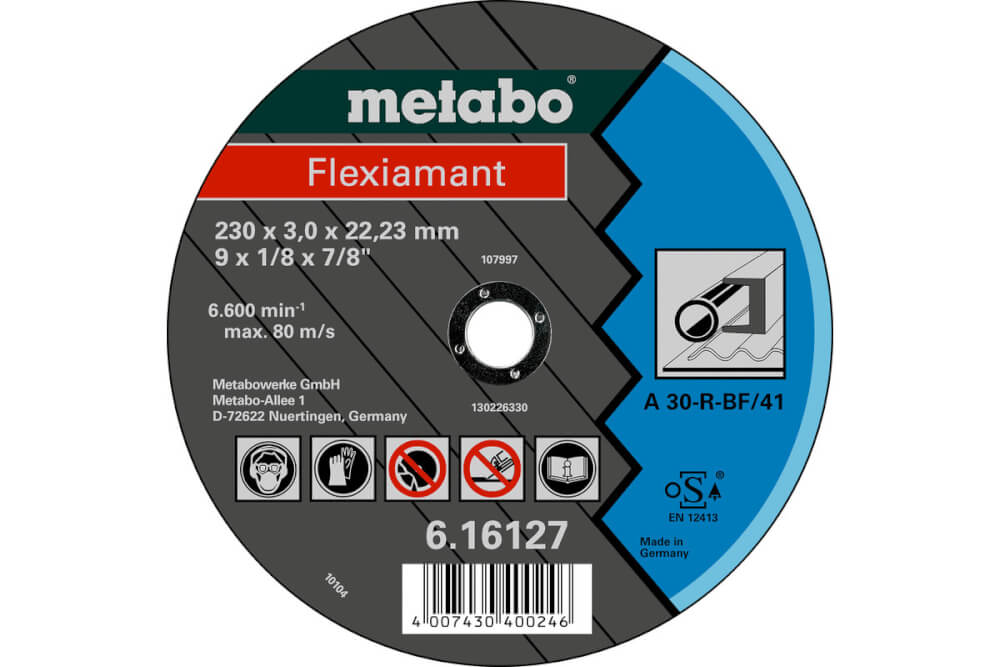 Круг отрезной по металлу METABO Flexiamant 115х22х2.5 мм (616770000)