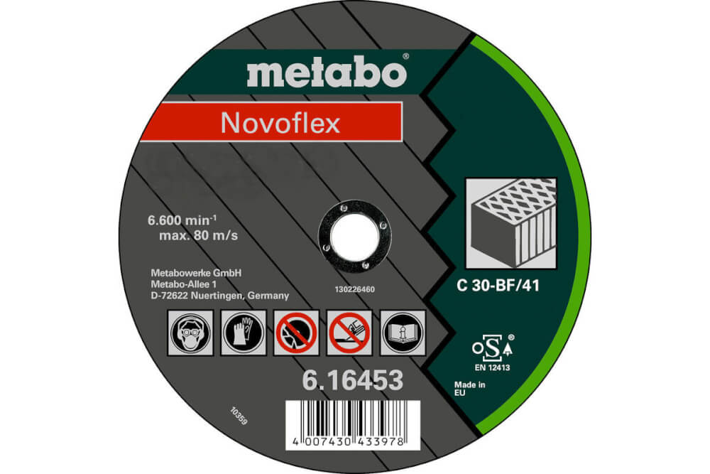 Круг отрезной по камню METABO С30 Novoflex 230х22х3.0 мм (616453000)