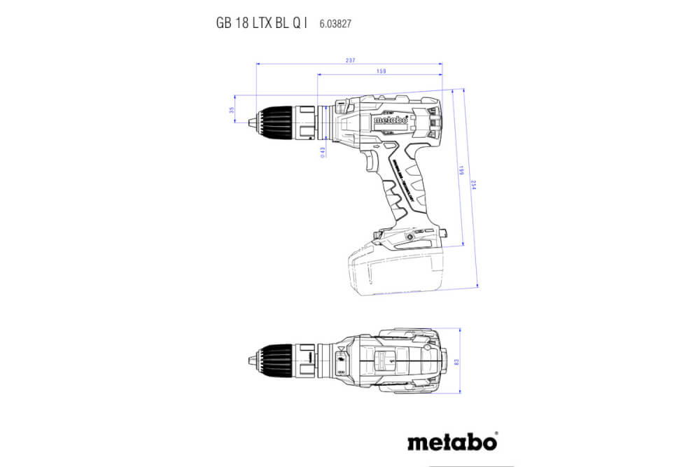 Резьборез акк. Metabo GB 18 LTX BL Q I + патрон M4-M6 (603828890) 18В, Картон, без АКБ и ЗУ