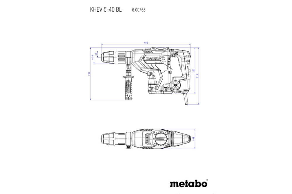 Перфоратор Metabo KHEV 5-40 BL (600765500) Кейс