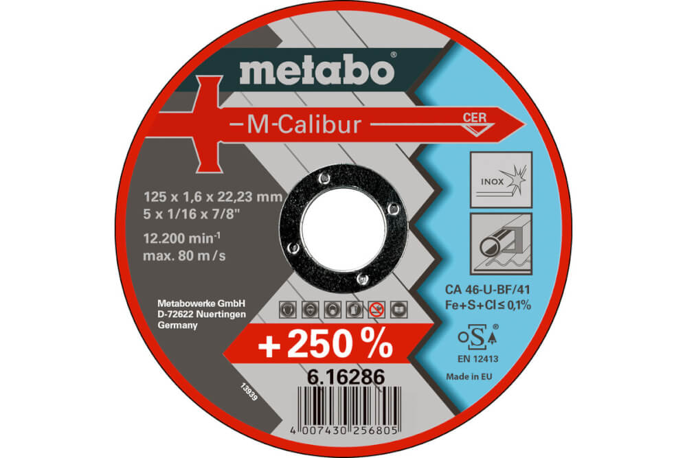 Круг отрезной по металлу METABO M-Calibur 115х22х1.6 мм (616285000)