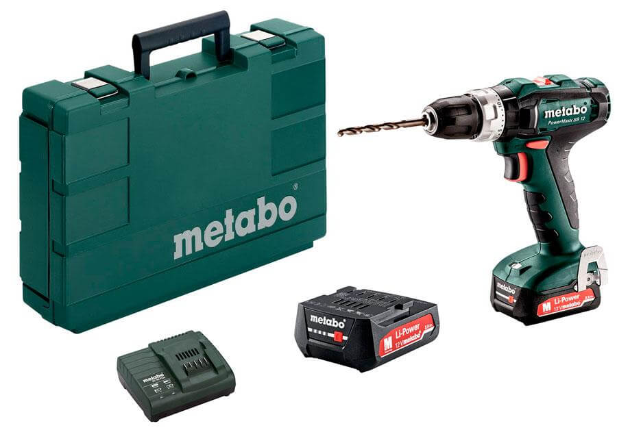 Шуруповерт ударный Metabo PowerMaxx SB 12 (601076500) 12В, 2х2АЧ, Кейс