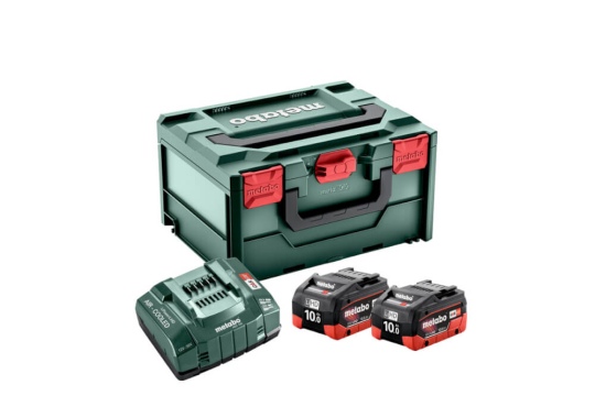 Аккумуляторы и зарядное устройство METABO Basis-Set 18V 2х10.0Ah Li-Ion +ASC145 (685142000)
