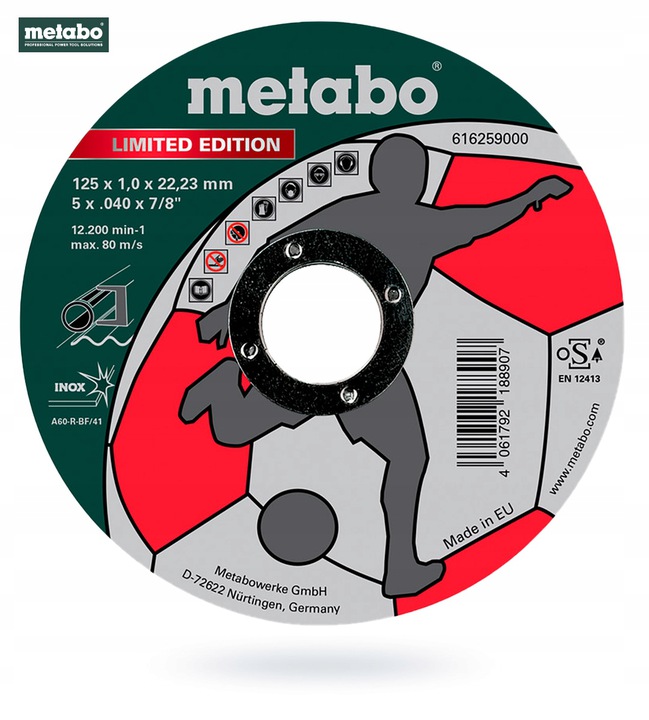 Круг отрезной по металлу METABO Limited Edition 125x22x1.0 мм (616259000)