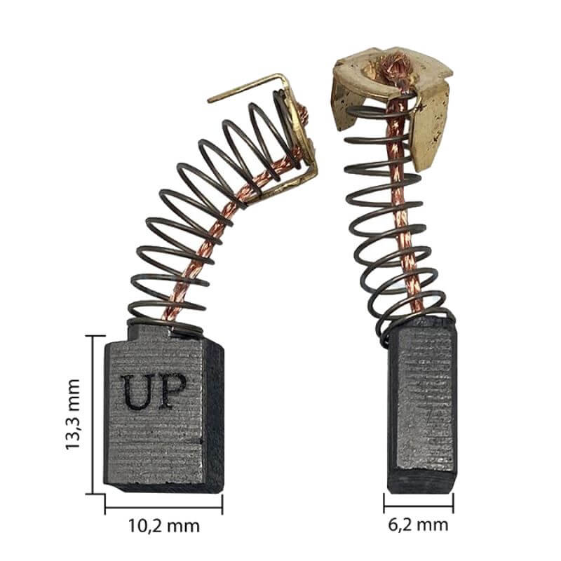 Щетки угольные (графитовые) к-т UNITED PARTS (аналог 1388734023) для Metabo (90-0813)