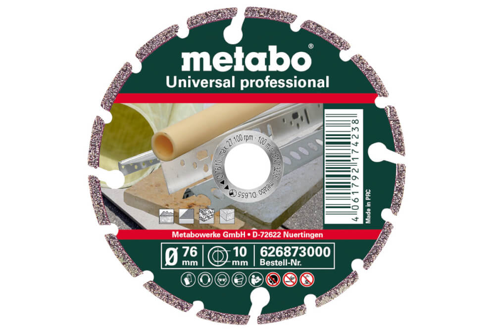 Диск алмазный METABO UP professional 76х10мм универсальный (626873000)