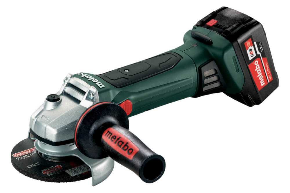 УШМ акк. Metabo W18 LTX 125 Quick (602174650) 18В, 2X5.2АЧ, Кейс