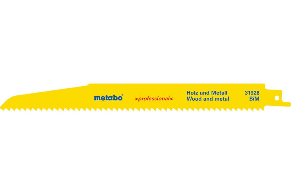 Полотно для сабельной пилы 225мм METABO S1110DF (631926000), 5шт.
