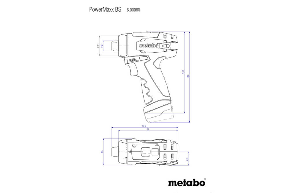 Шуруповерт Metabo PowerMaxx BS (600984000) [10.8В, 2х2,0 Ач, картон]