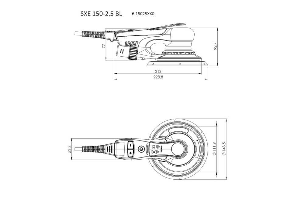 Эксцентриковая шлифмашина Metabo SXE 150-2.5 BL (615025000) Картон