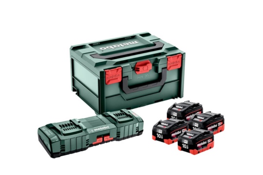 Аккумуляторы и зарядное устройство METABO Basis-Set 18V 4х10.0Ah Li-Ion +ASC145DUO (685143000)