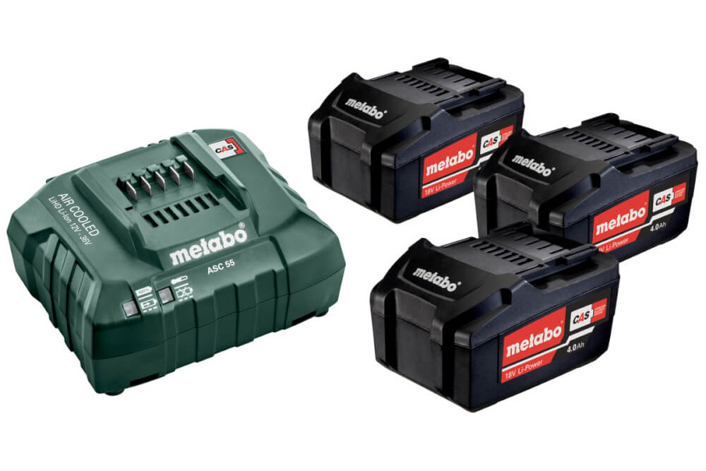 Аккумуляторы и зарядное устройство METABO Basic-Set 18V 3х4.0Ah Li-Ion (685049000)