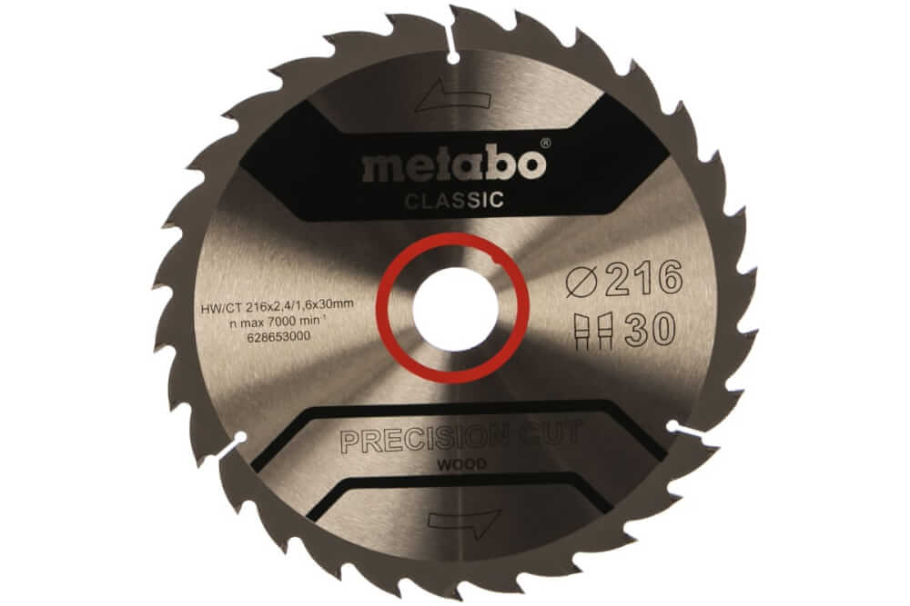 Диск пильный по дереву METABO PRECISION CUT WOOD — CLASSIC 216х30х30T (628653000)