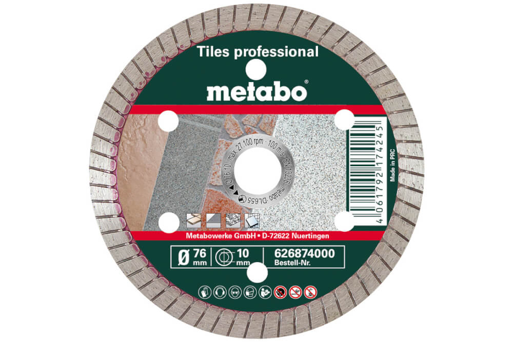 Диск алмазный METABO TP professional 76х10мм плитка (626874000)