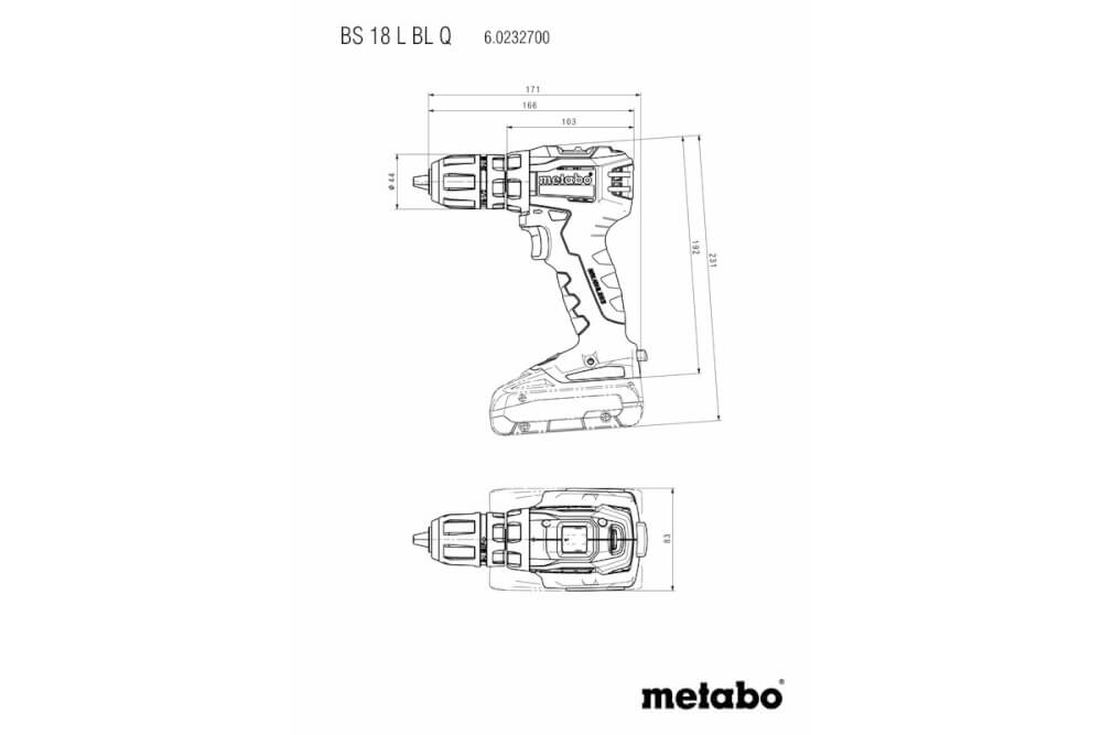 Шуруповерт Metabo BS 18 L BL Q (602327500) 18В, 2X2АЧ, Кейс